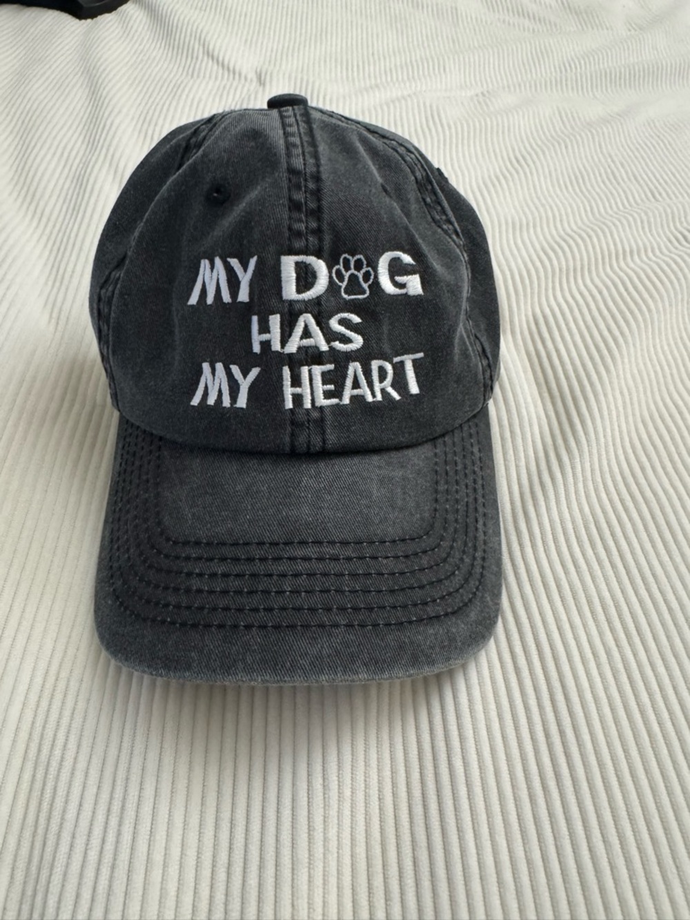 Unbranded Black 'My Dog Has My Heart' Baseball Cap